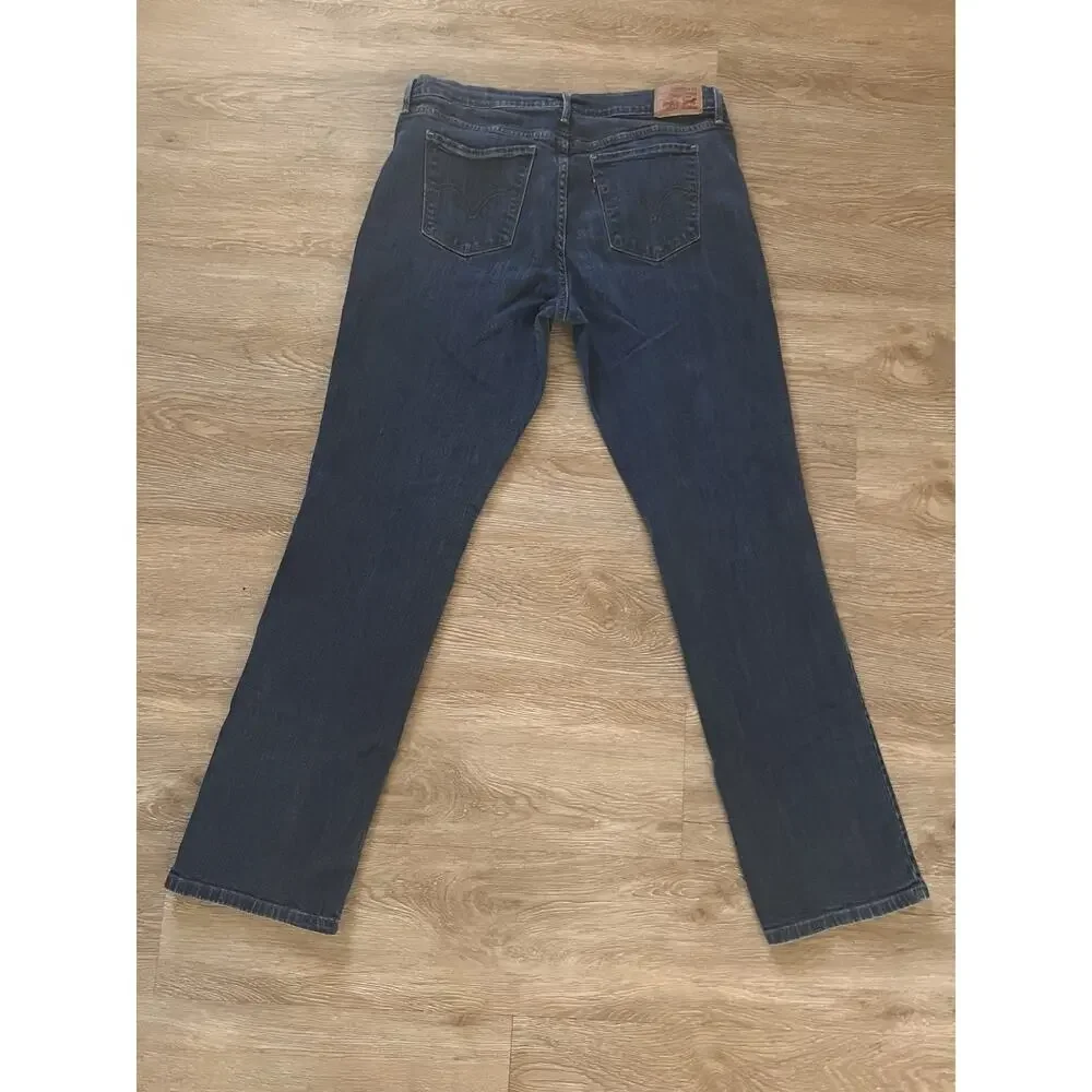 Levi’s 505 Straight Jeans Womens 12L W31 Blue Denim Mid Rise Classic‎ Fit